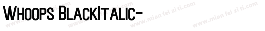 Whoops BlackItalic字体转换